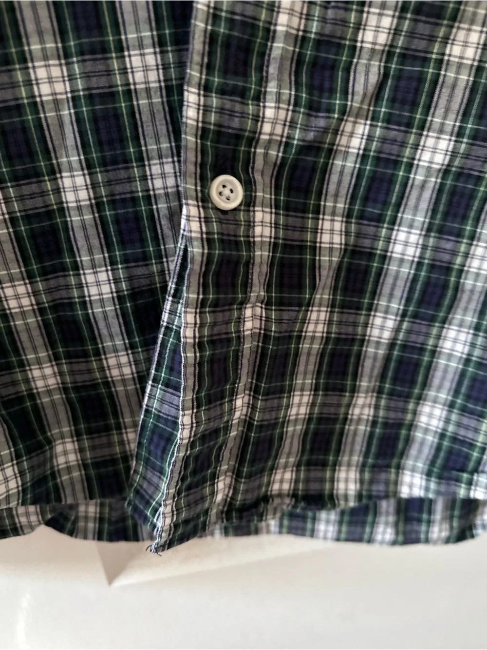J.Crew Blue Plaid Flex Washed Slim Fit Long Sleeve Button Down Shirt Men’s Sz XL